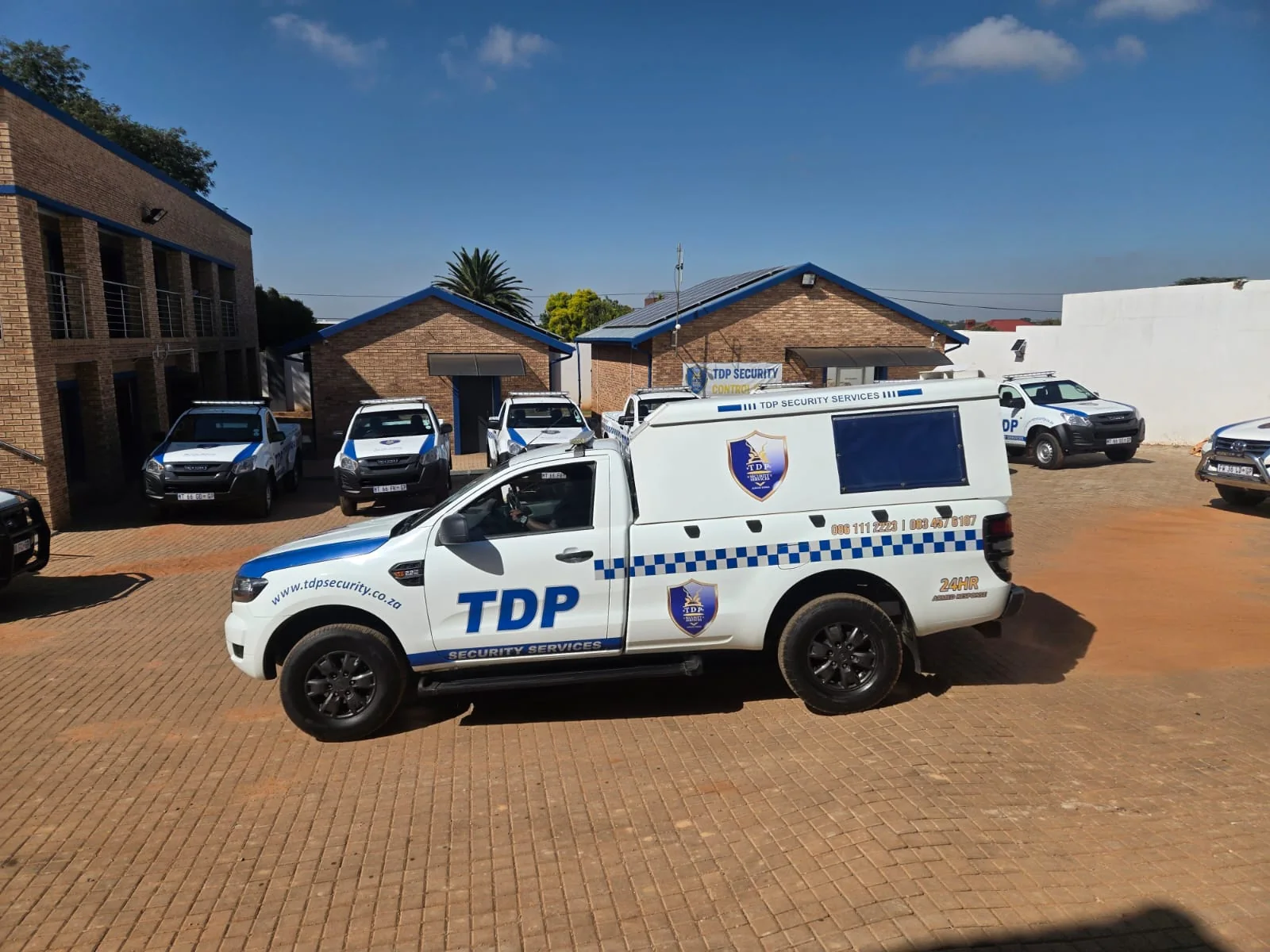 TDP armed response team with security vehicles