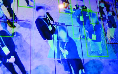 CCTV analytics displayed in the security control room