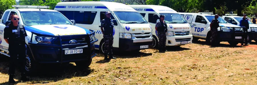 TDP response vehicles lined up for operations