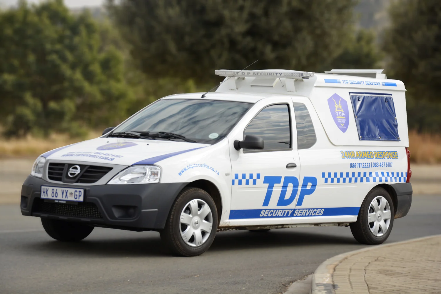 Branded TDP armed-response patrol vehicle